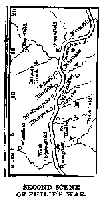 Map of second scene of Philip's War-For full-size 'click here'